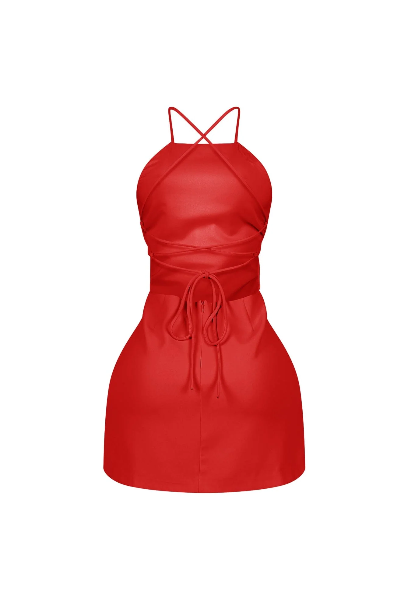 Backstory Lace Up Halter Mini Dress 10 Backstory Lace Up Halter Mini Dress