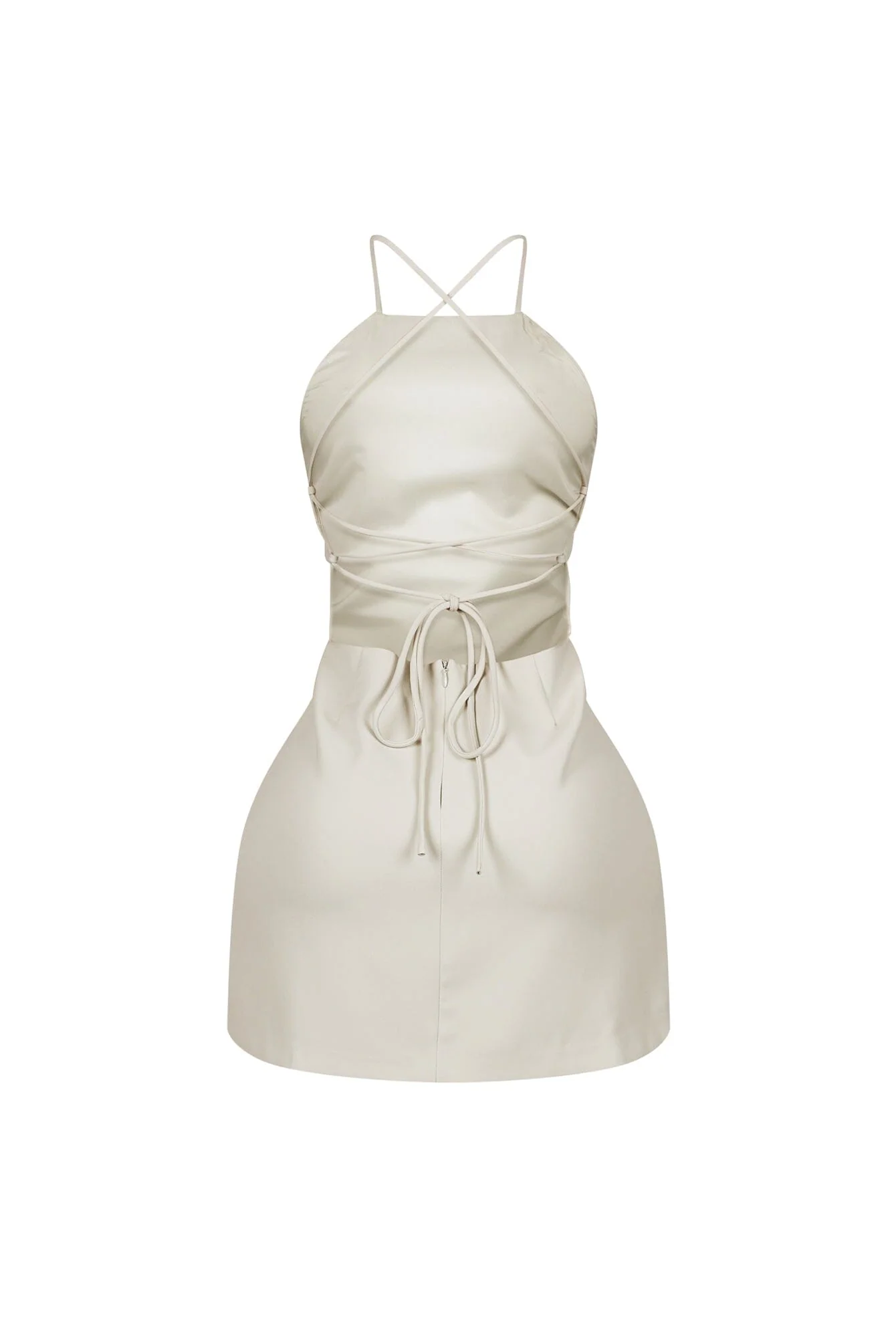 Backstory Lace Up Halter Mini Dress 9 Backstory Lace Up Halter Mini Dress