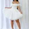 Minami Poplin Off Shoulder Mini Dress