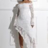 Serenity Lace Off Shoulder Maxi Dress