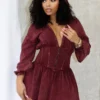 Marlowe Mineral Washed Corset Mini Dress