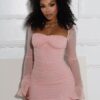 Violeta Mesh Glitter Mini Dress