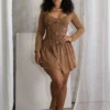 Chelsea Mineral Washed Corset Mini Dress