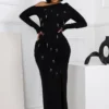 Set Me Free Cross Metal Maxi Dress
