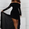 Alaina Velvet Burnout Off Shoulder Maxi Dress