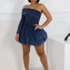 Reigh Mineral Washed Bubble Mini Dress