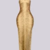 Selkie Fringe Drape Midi Dress